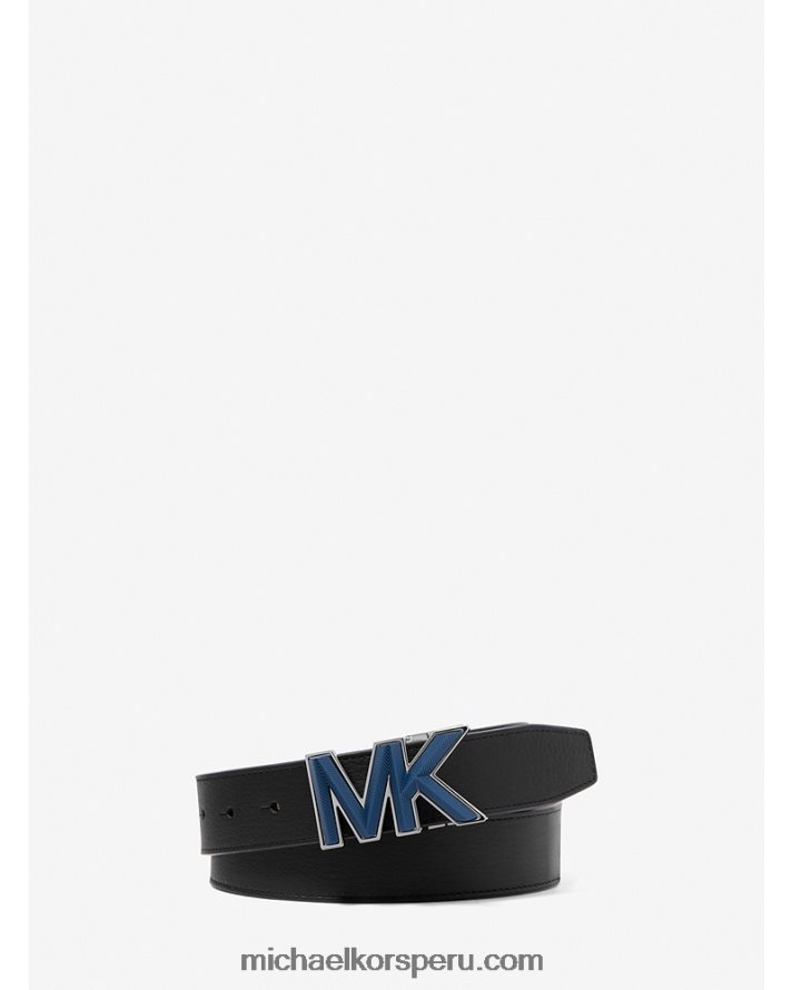 Z48V3324 azul negro hombres Michael Kors cinturón con logo
