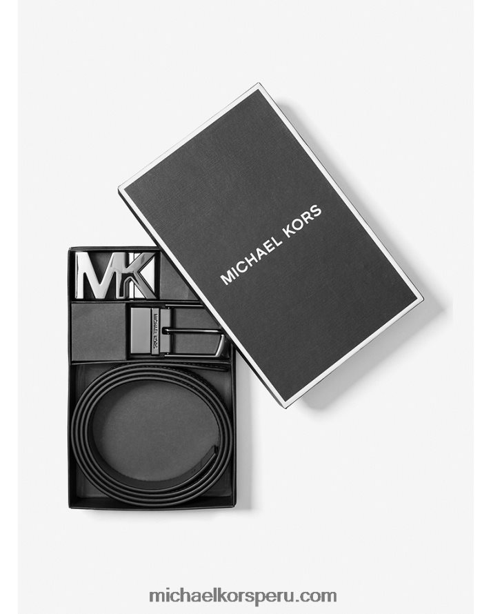 Z48V3325 admrl/plazul hombres Michael Kors Juego de cinturones con logo 4 en 1