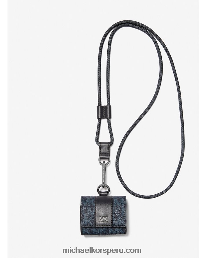 Z48V3355 admrl/plazul hombres Michael Kors estuche con cordón con el logotipo de hudson para apple airpods pro