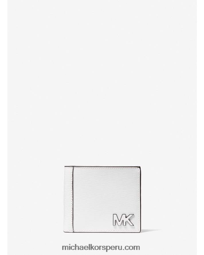 Z48V3204 brillante hombres Michael Kors billetera de cuero hudson