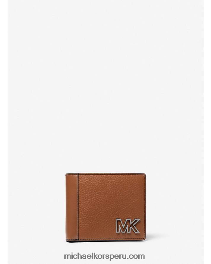 Z48V3222 equipaje hombres Michael Kors billetera de cuero cobrizo