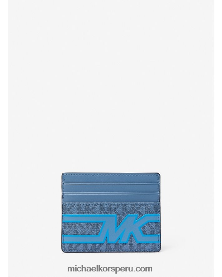 Z48V3267 mezclilla multi hombres Michael Kors tarjetero alto cooper con logo gráfico