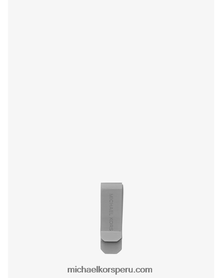 Z48V3272 marrón/negro hombres Michael Kors tarjetero con logo y clip para billetes