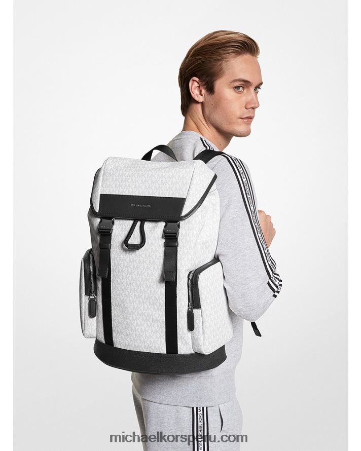 Z48V3160 brillante hombres Michael Kors mochila con logo