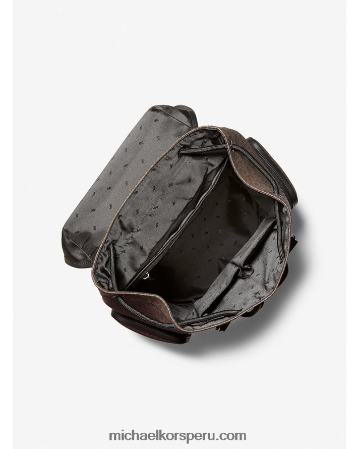 Z48V3161 marrón/negro hombres Michael Kors mochila con logo