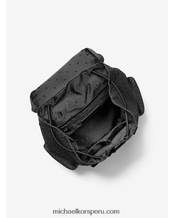 Z48V3163 negro hombres Michael Kors mochila con logo