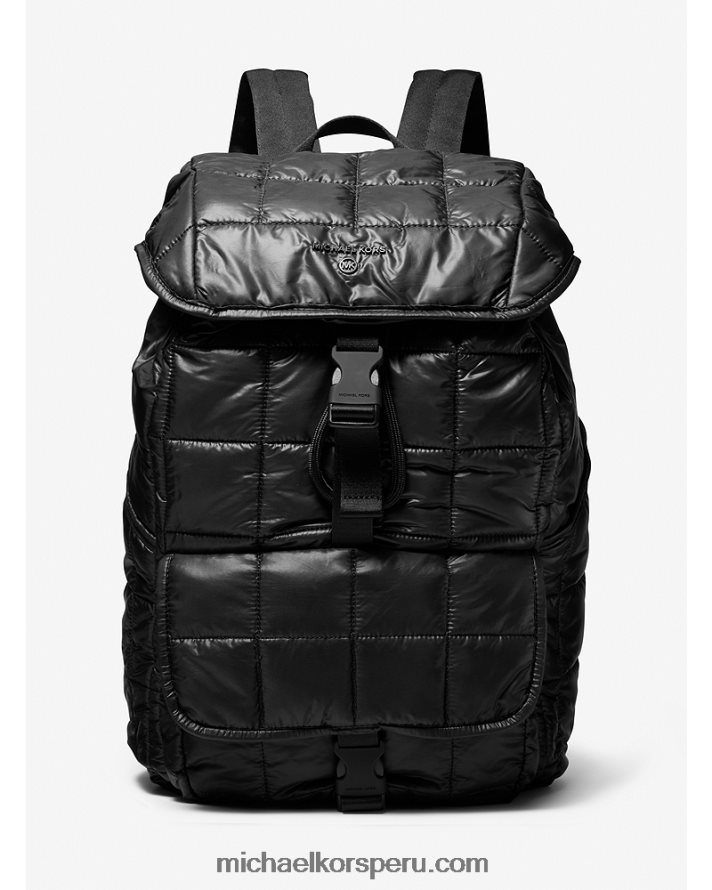 Z48V3166 negro hombres Michael Kors mochila Stirling acolchada de poliéster reciclado