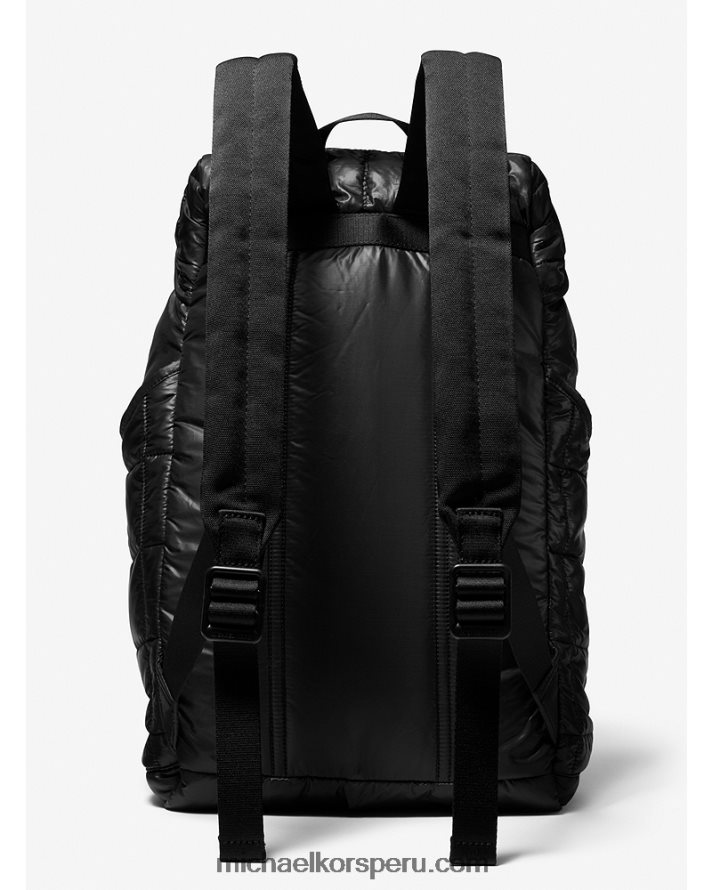 Z48V3166 negro hombres Michael Kors mochila Stirling acolchada de poliéster reciclado