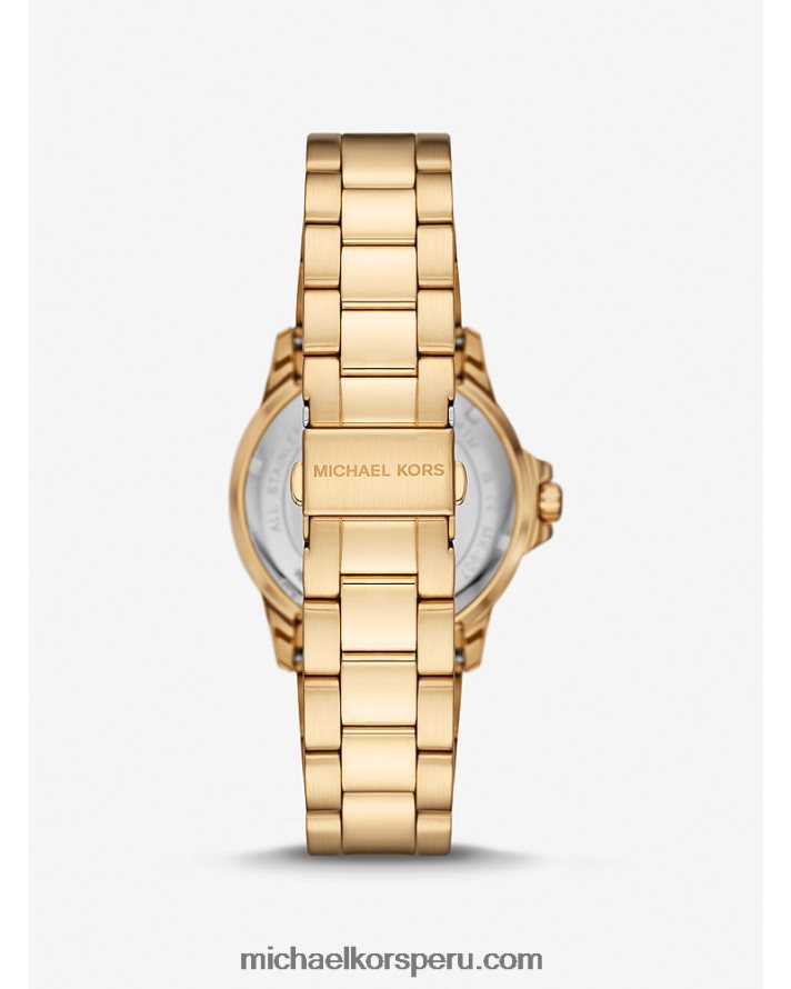 Z48V3277 oro hombres Michael Kors reloj everest delgado