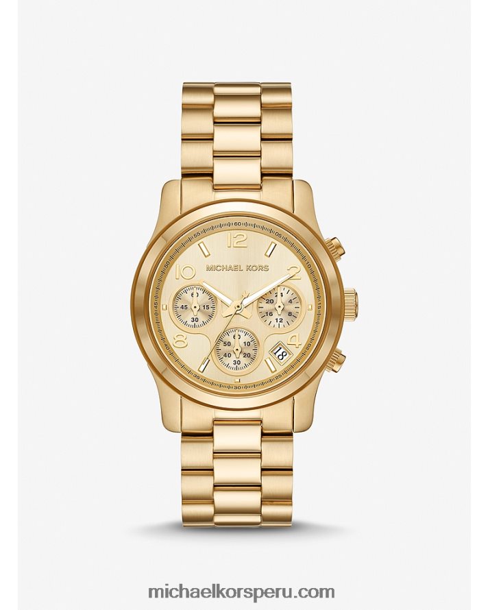 Z48V3279 oro hombres Michael Kors reloj de pista