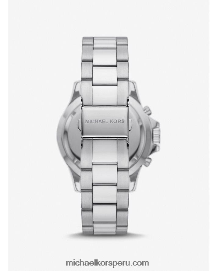 Z48V3293 plata hombres Michael Kors reloj everest de gran tamaño