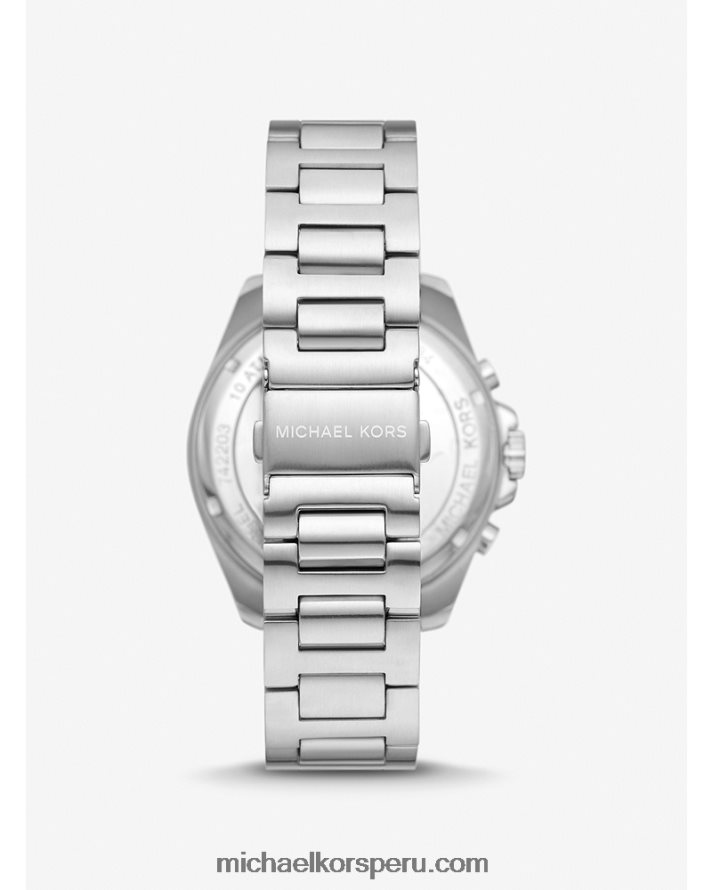 Z48V3294 plata hombres Michael Kors reloj brecken de gran tamaño