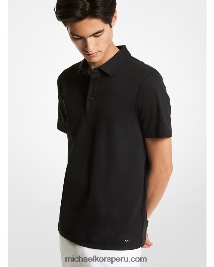 Z48V2884 negro hombres Michael Kors polo de algodón
