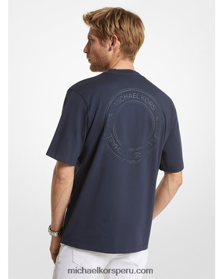 Z48V2919 medianoche hombres Michael Kors playera con logo