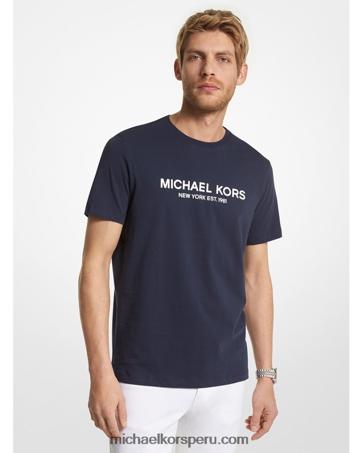 Z48V2965 medianoche hombres Michael Kors playera con logo