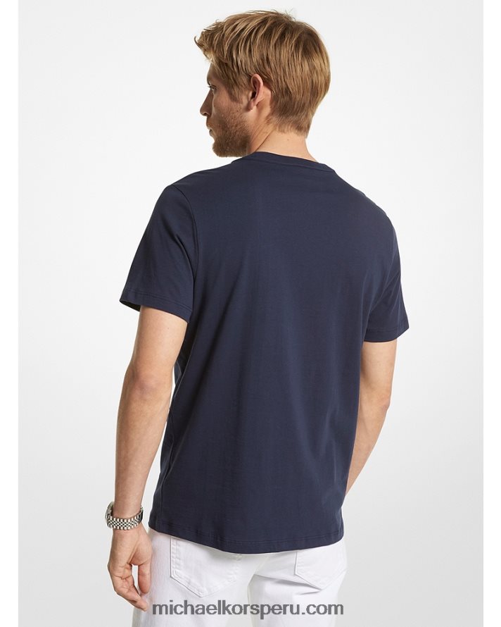 Z48V2965 medianoche hombres Michael Kors playera con logo