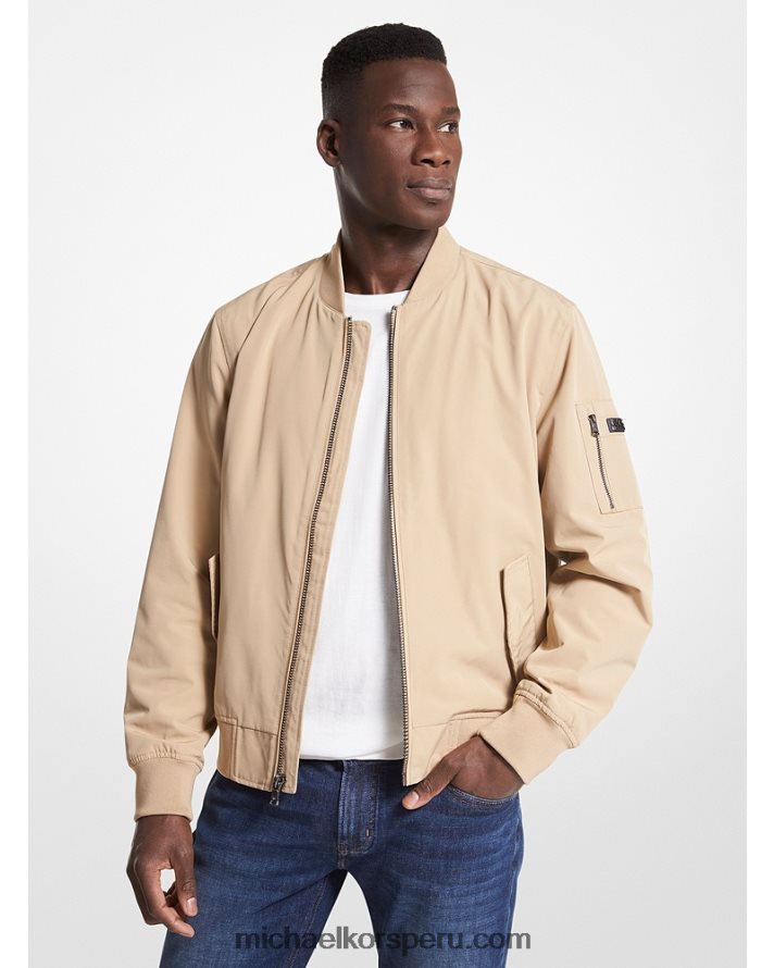 Z48V2773 caqui hombres Michael Kors chamarra bomber tejida