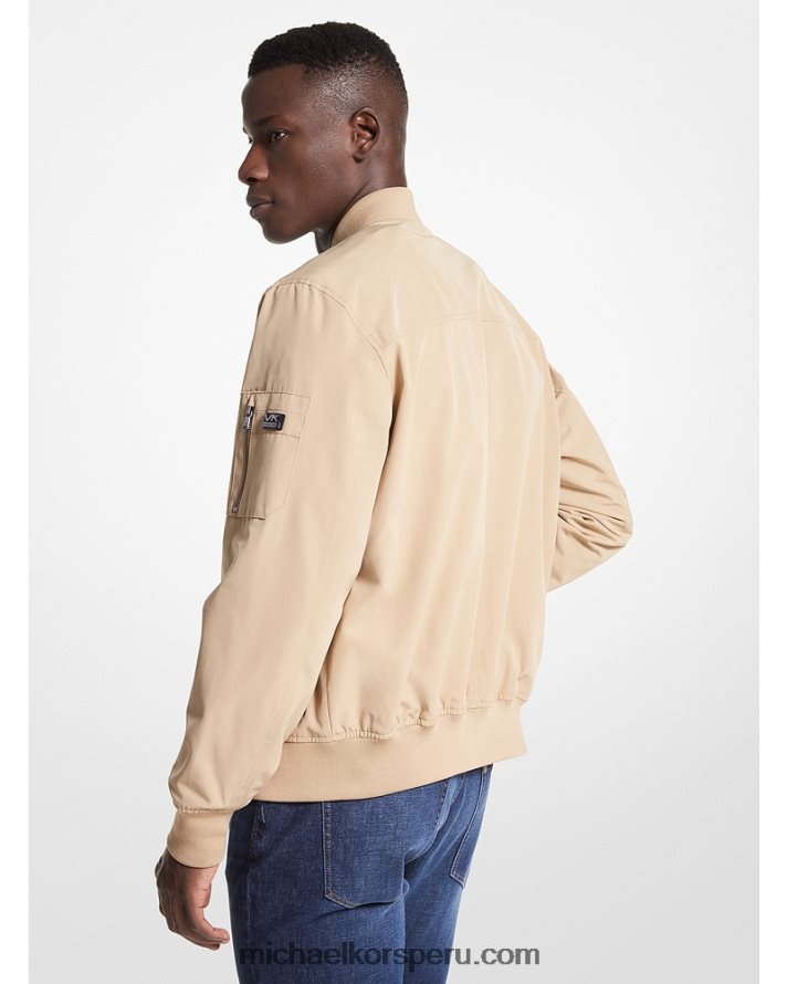 Z48V2773 caqui hombres Michael Kors chamarra bomber tejida