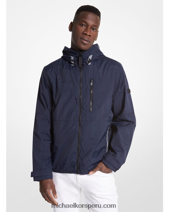 Z48V2780 medianoche hombres Michael Kors chaqueta cortavientos tejida