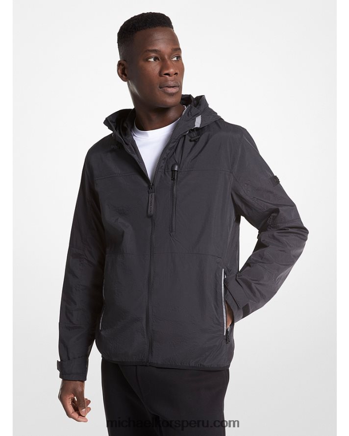 Z48V2781 negro hombres Michael Kors chaqueta cortavientos tejida