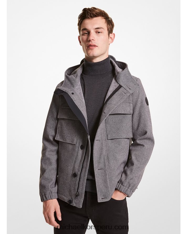 Z48V2786 ceniza hombres Michael Kors anorak tejido