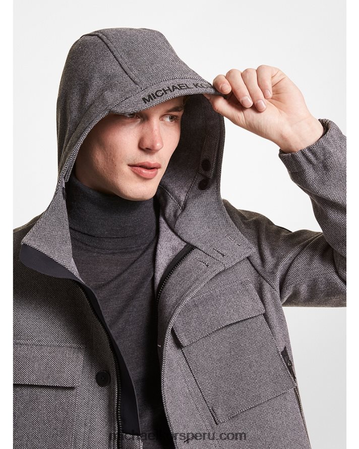 Z48V2786 ceniza hombres Michael Kors anorak tejido