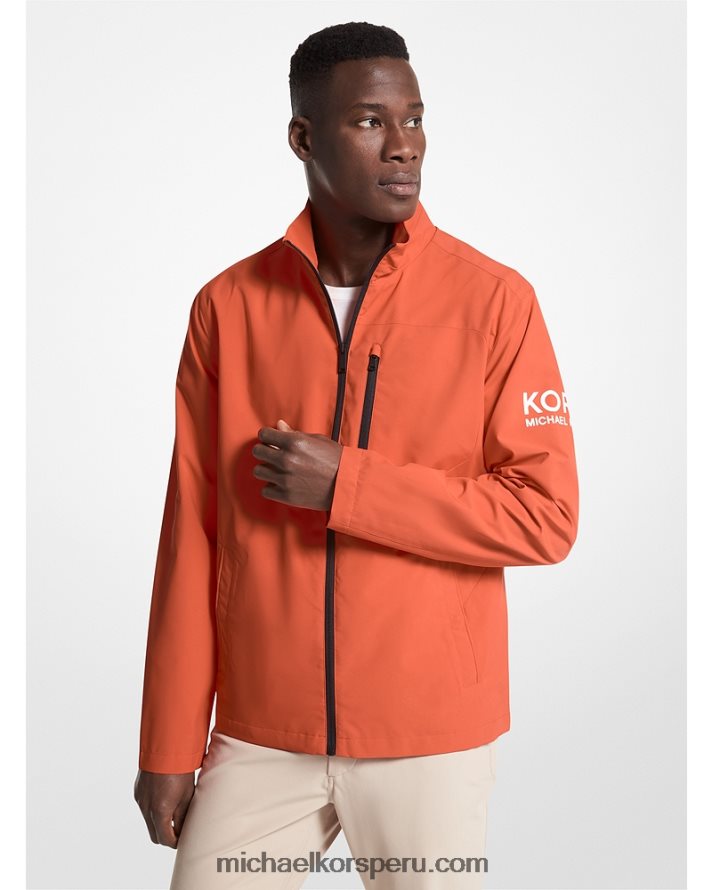 Z48V2787 especia naranja hombres Michael Kors chamarra tejida de golf