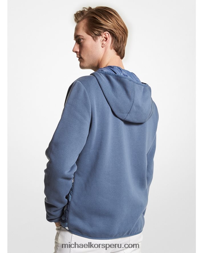 Z48V2818 combo de medianoche hombres Michael Kors chamarra con capucha de nailon acolchado militar