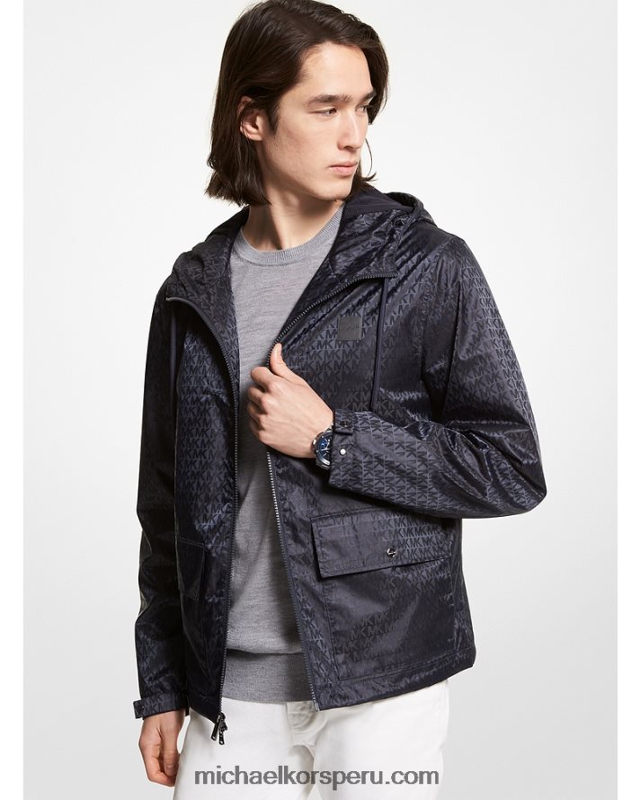 Z48V2831 azul hombres Michael Kors anorak con logo