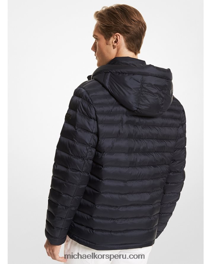 Z48V2841 medianoche hombres Michael Kors chamarra acolchada plegable