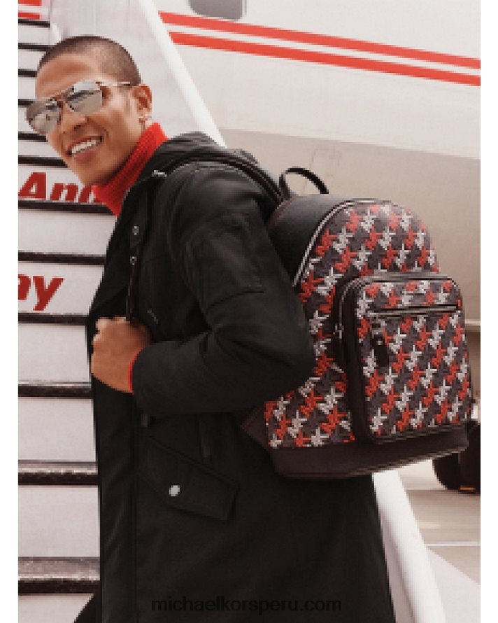 Z48V2845 negro hombres Michael Kors parka resistente al agua con capucha