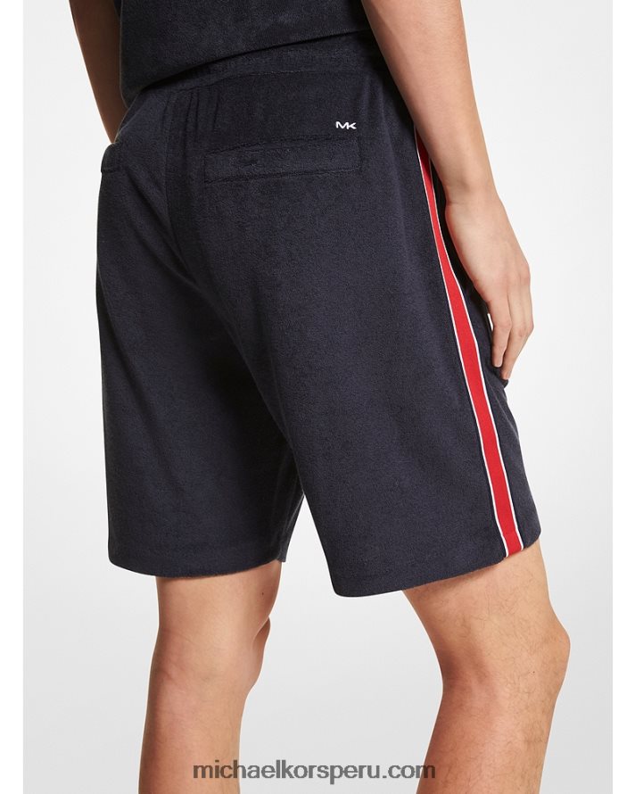 Z48V3157 medianoche hombres Michael Kors shorts de rizo en mezcla de algodón
