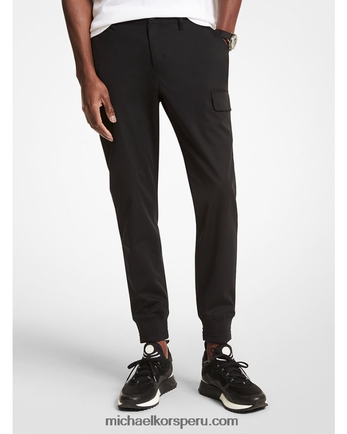 Z48V3096 negro hombres Michael Kors joggers cargo tejidos