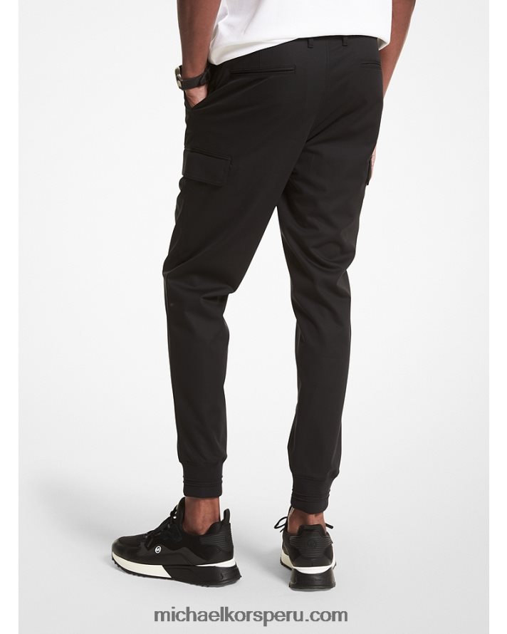 Z48V3096 negro hombres Michael Kors joggers cargo tejidos