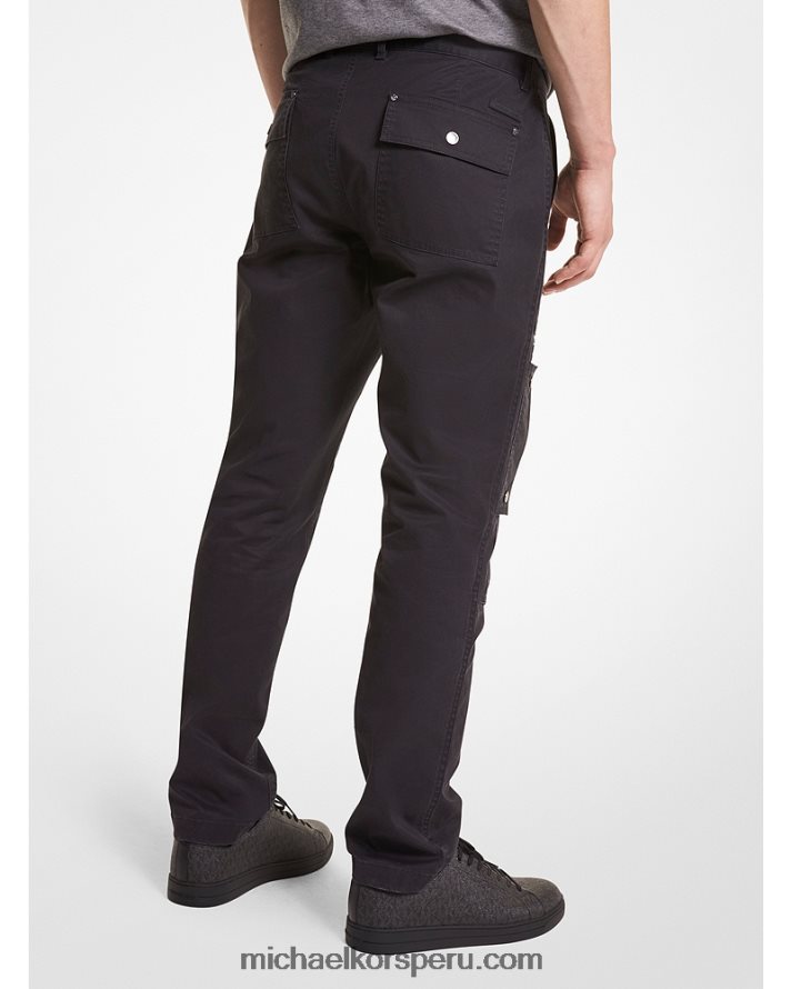Z48V3105 negro hombres Michael Kors pantalones cargo tejidos