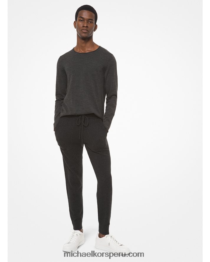 Z48V3115 carbón hombres Michael Kors joggers de cachemira