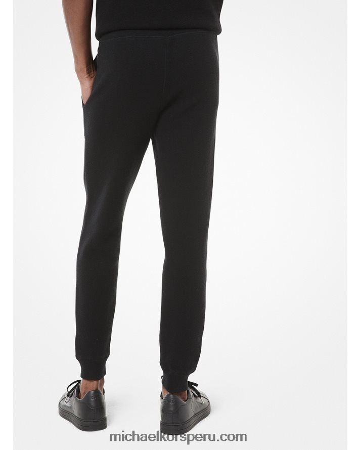 Z48V3116 negro hombres Michael Kors joggers de cachemira