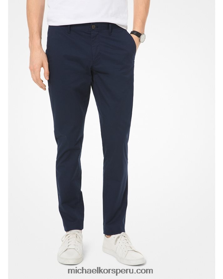 Z48V3118 medianoche hombres Michael Kors pantalones chinos skinny fit de algodón elástico