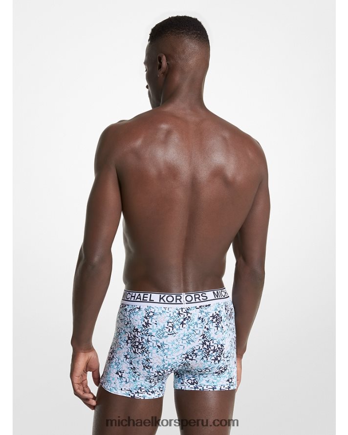 Z48V3177 medianoche hombres Michael Kors Pack de 3 calzoncillos de nailon elástico