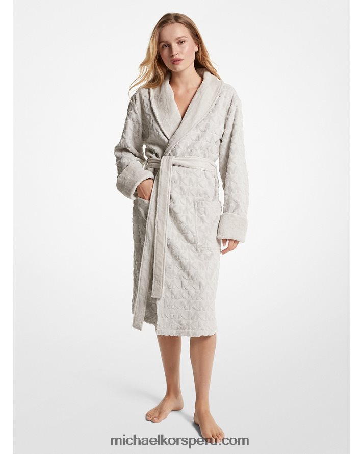 Z48V3181 aluminio hombres Michael Kors bata de rizo de algodón con logo