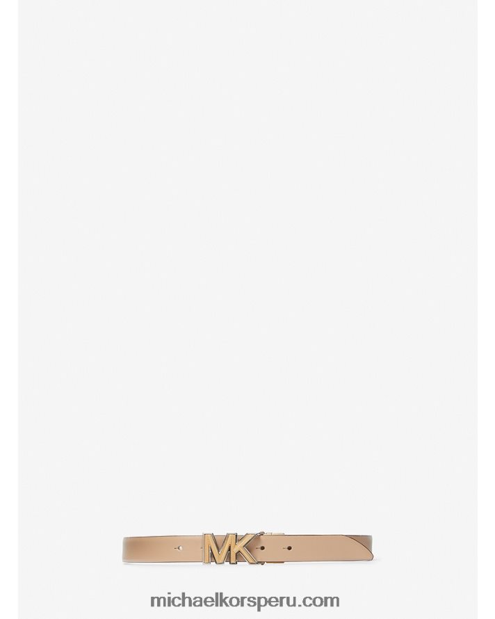 Z48V2715 vainilla/camello mujer Michael Kors logotipo reversible y cinturón de piel