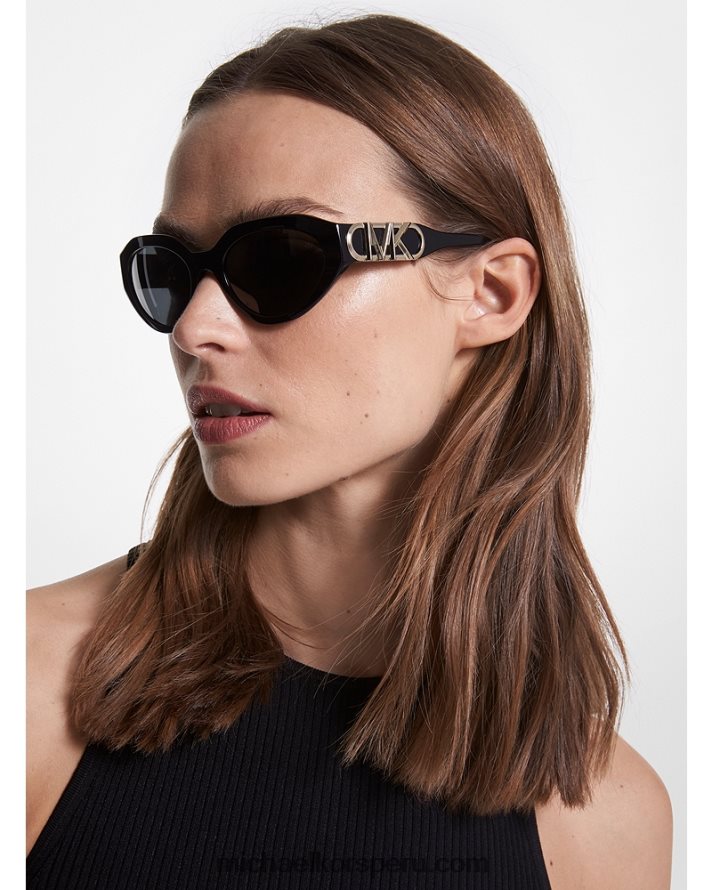 Z48V2554 negro mujer Michael Kors lentes de sol imperio ovalados