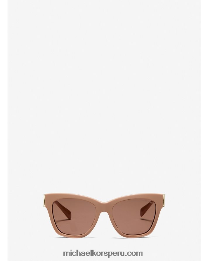 Z48V2555 camello mujer Michael Kors gafas de sol cuadradas imperio