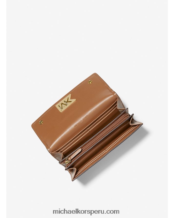 Z48V1700 vainilla mujer Michael Kors cartera de dos pliegues mimi con logo grande