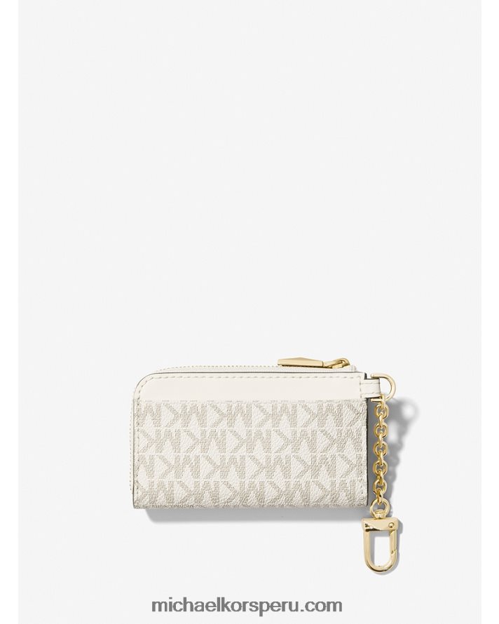 Z48V1660 furgoneta/crema mujer Michael Kors tarjetero con cremallera y logo Piper
