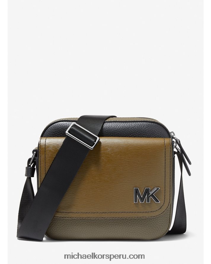 Z48V1002 aceituna mujer Michael Kors bolso messenger hudson con diseño colour block