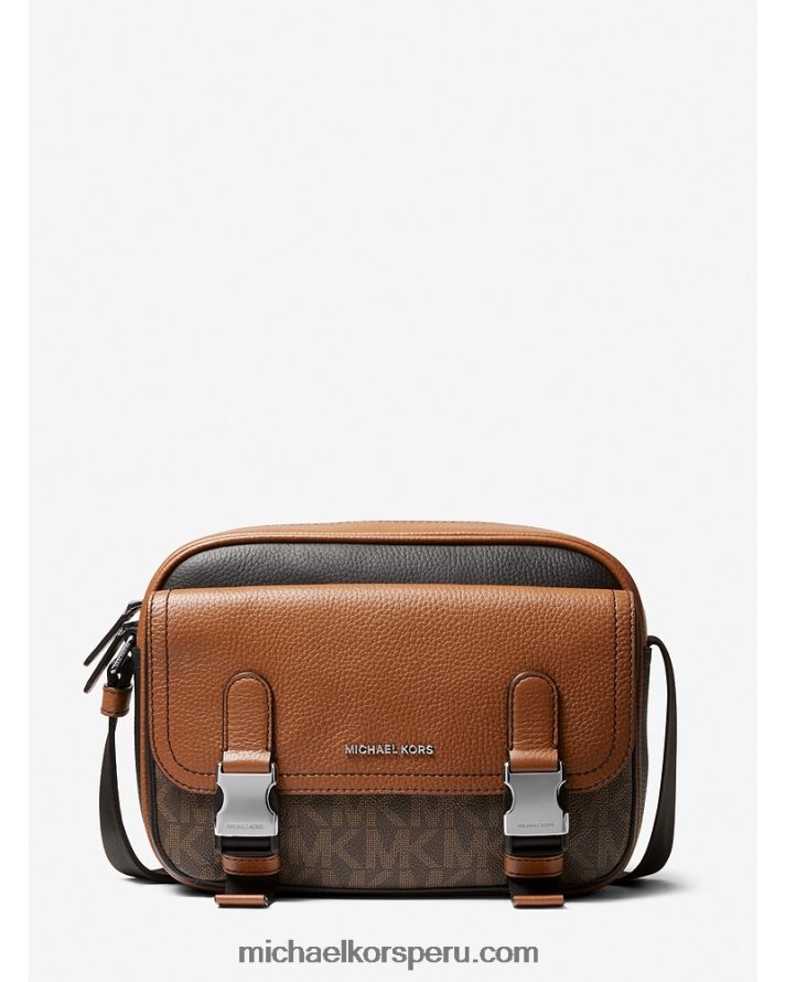 Z48V1006 marrón/multi mujer Michael Kors bolsa crossbody hudson grande de piel