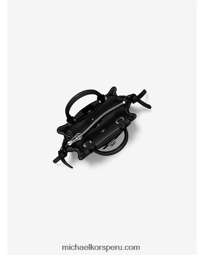 Z48V656 negro mujer Michael Kors bolso satchel hamilton legacy extrapequeño de piel con cinturón