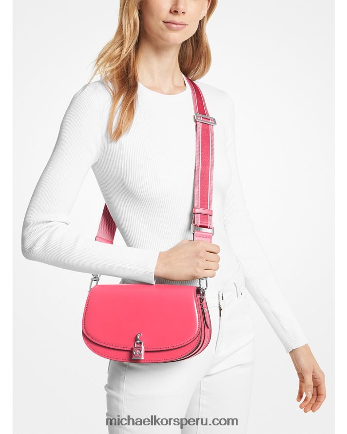 Z48V658 geranio mujer Michael Kors bolso messenger mila mediano de piel