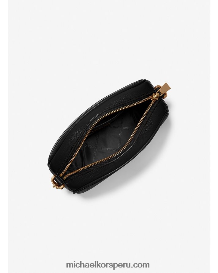 Z48V666 negro mujer Michael Kors bolsa crossbody jet set charm pequeña de piel granulada